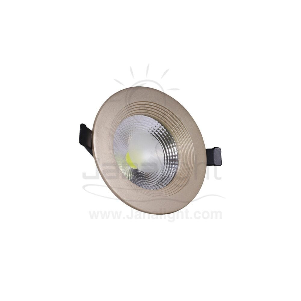 كشاف 10 وات كومبكت ابيض حلق شمباني جنى لايت plastic white compact 10 watt downlight